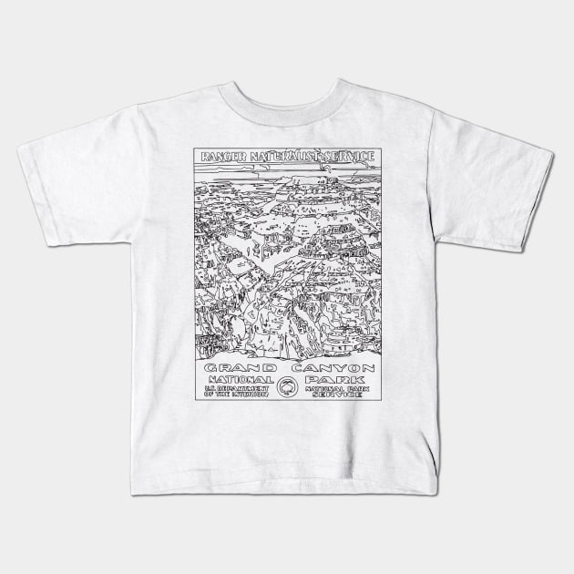 GRAND CANYON Kids T-Shirt by TheCosmicTradingPost